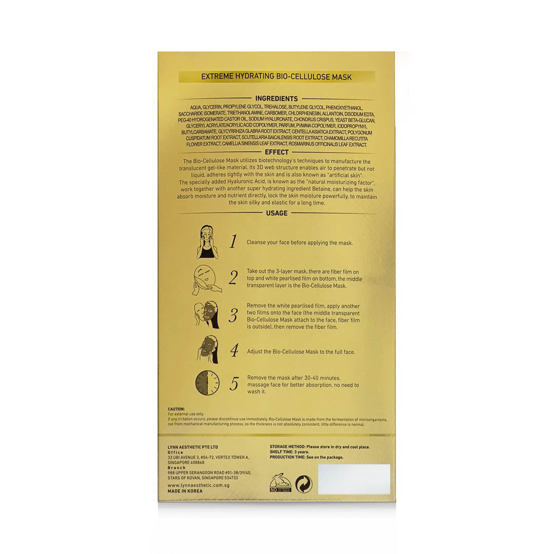 Mask — Bio Cellulose Extreme Hydrating (Gold) 30g x 4pcs